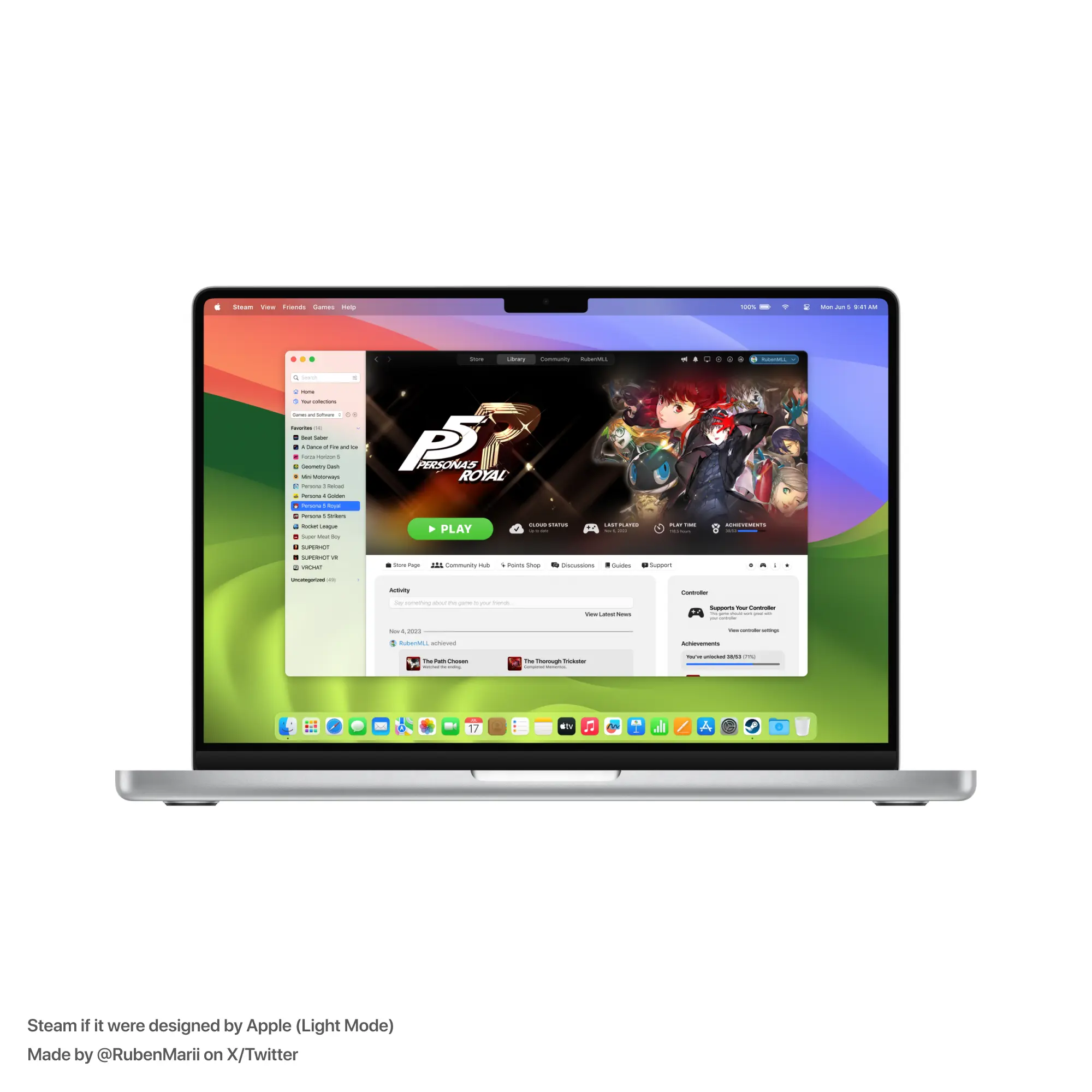 Steam si hubiera sido diseñado por Apple